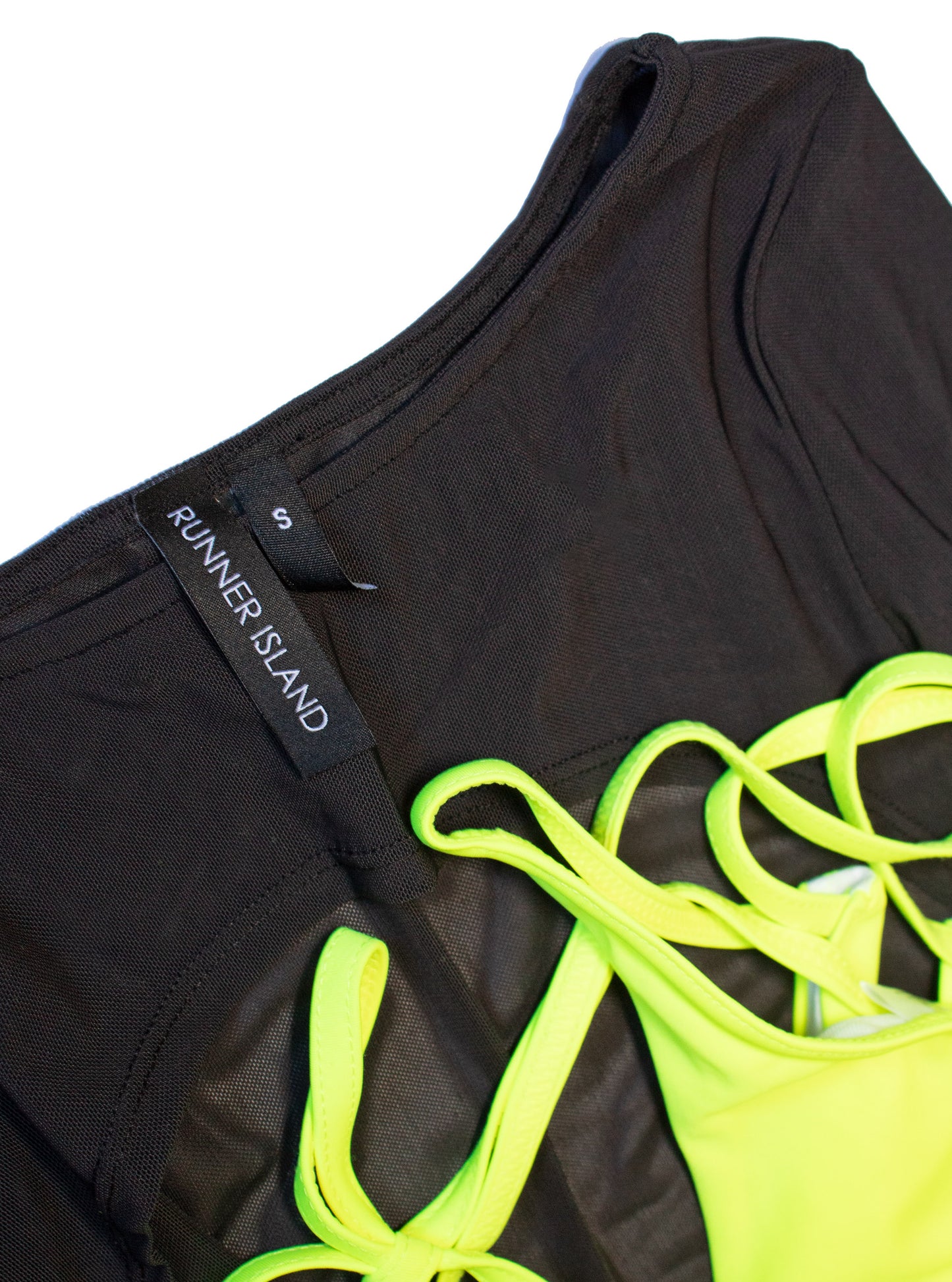 Runner Island Coastal Sun Workout Crop Top Long Sleeve Run to Swim