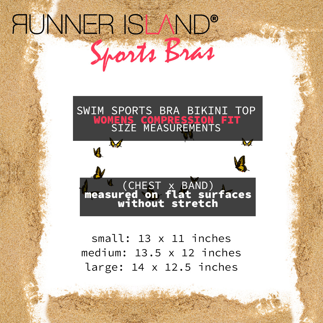 Runner Island Women's Black Strappy Run to Swim Sports Bra