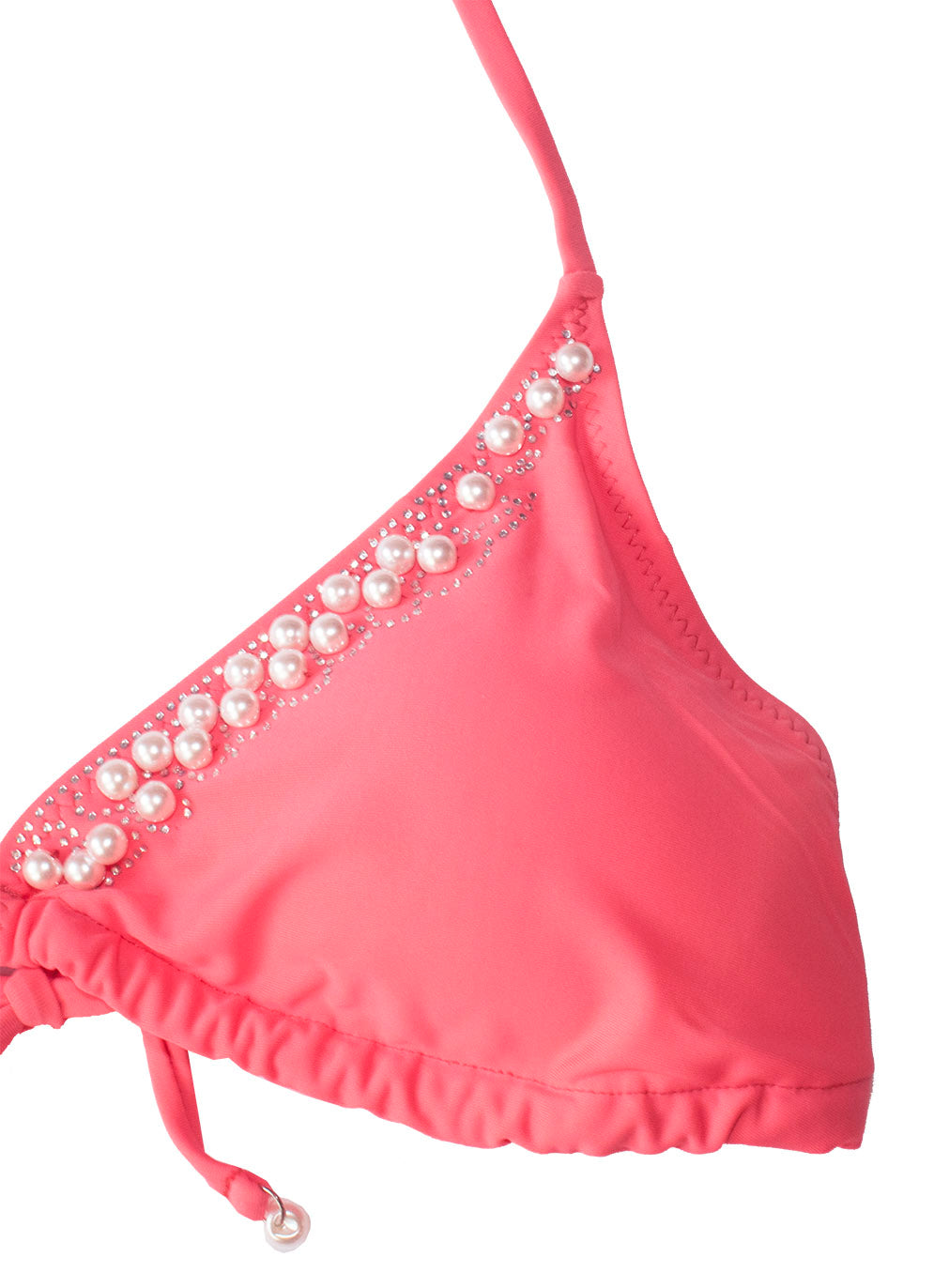 Runner Island Coral Pearl Embellished Triangle Bikini