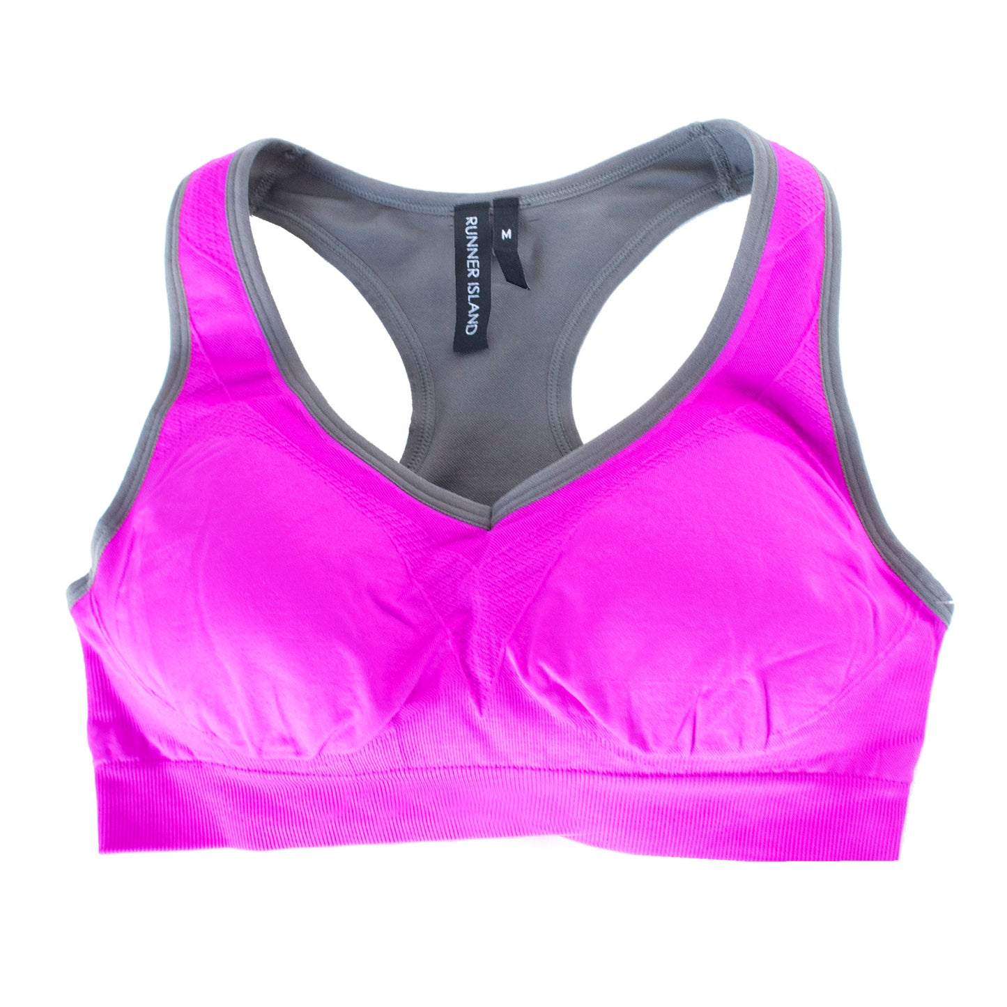 Runner Island Fuchsia Cut-Out Back Sports Bra
