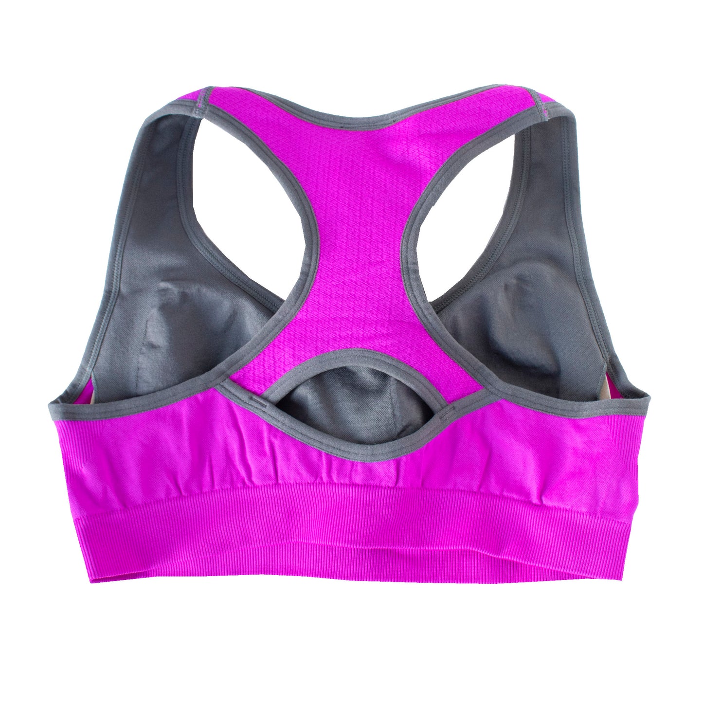 Runner Island Fuchsia Cut-Out Back Sports Bra