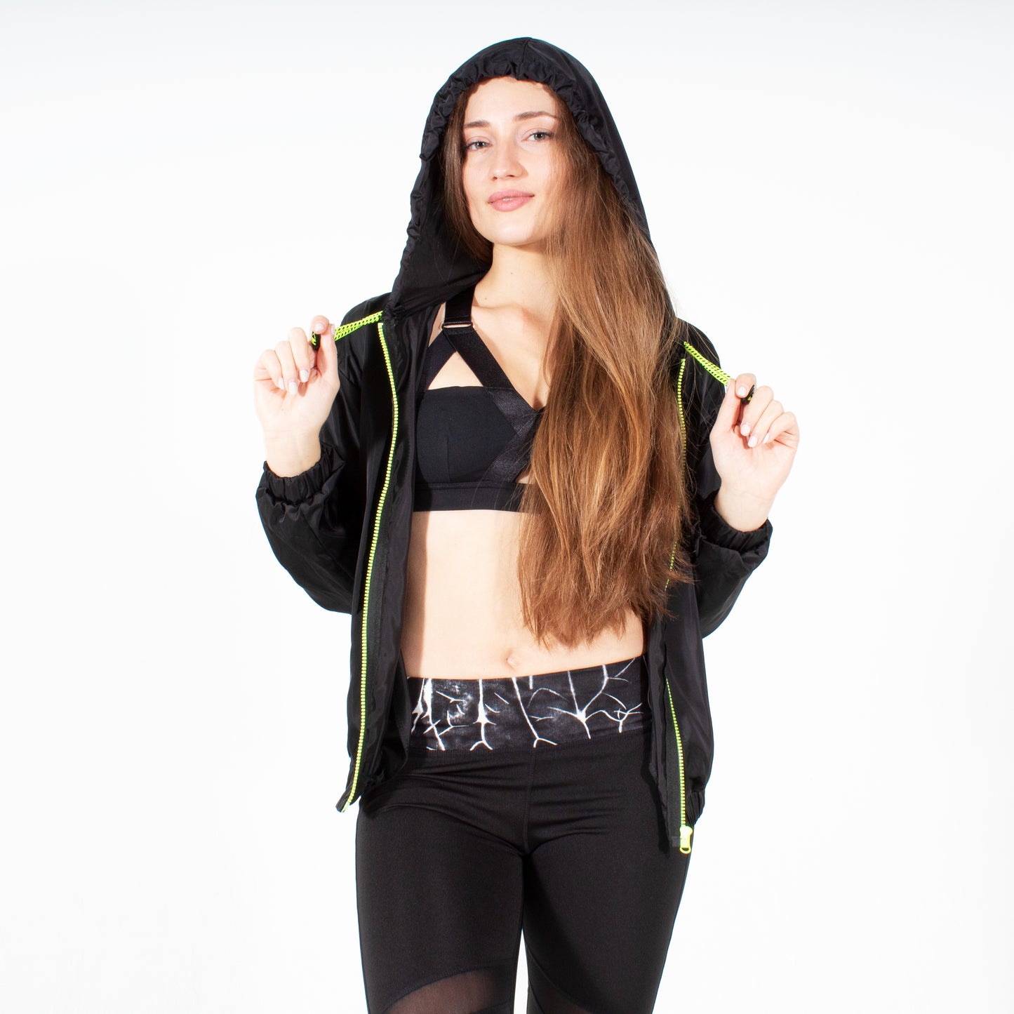 Runner Island Black Lightweight Windbreaker Workout Jacket