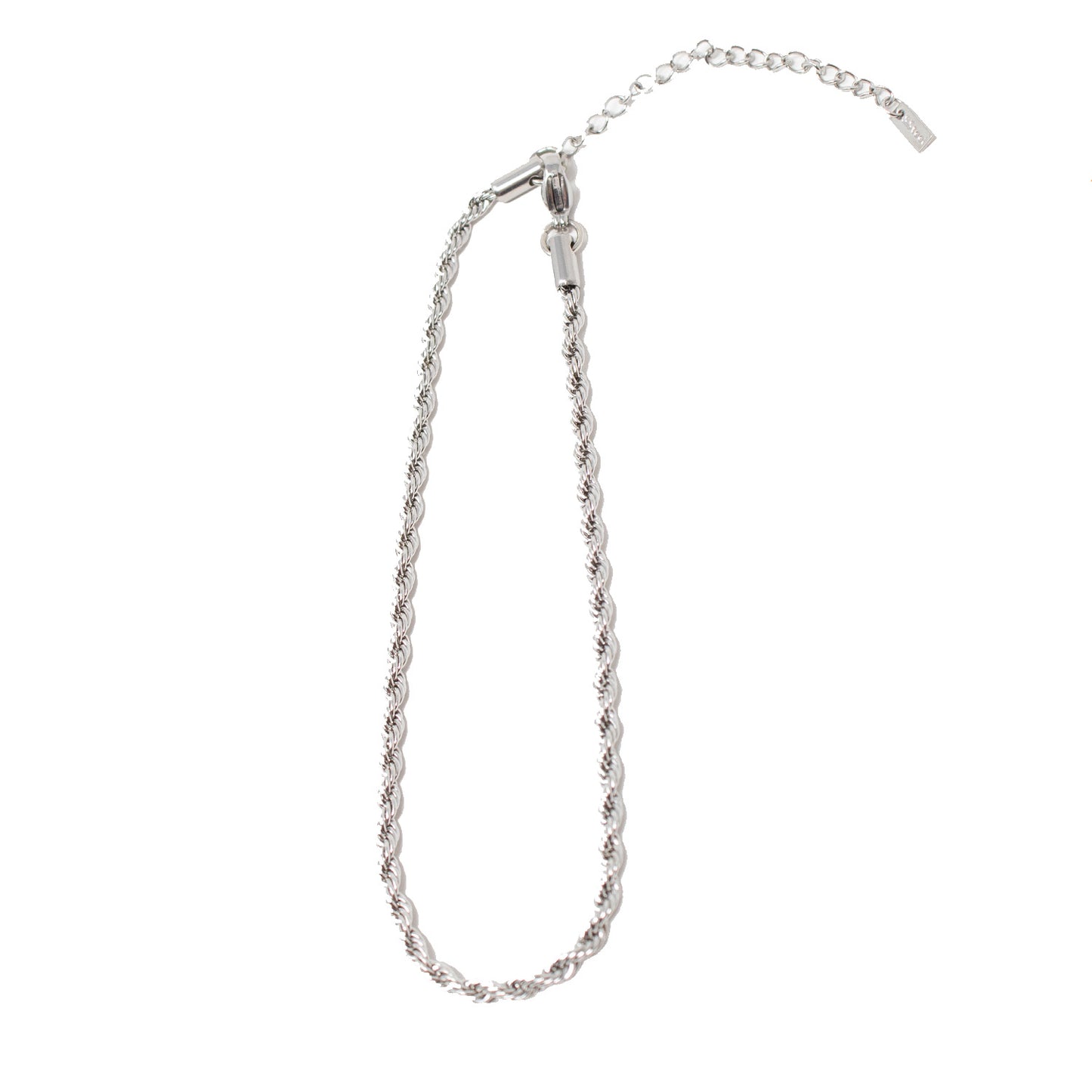 Runner Island Silver Rope Chain Anklet – 9" Waterproof Stainless Steel