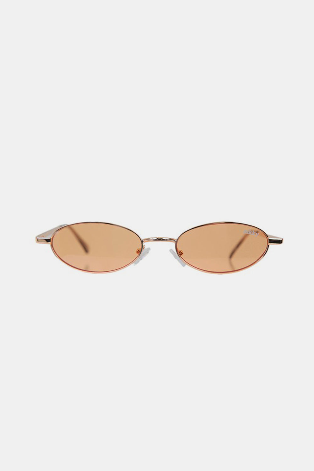 Women's Men's Skinny Oval Metal Frame Sunglasses