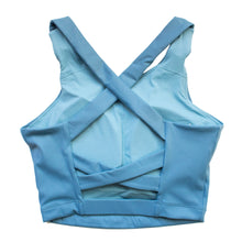 Load image into Gallery viewer, Womens Blue Sports Bra Tank Top