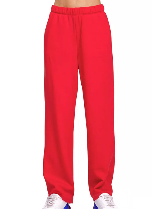 Women's Bright Cherry Fleece Sweatpant with Pockets