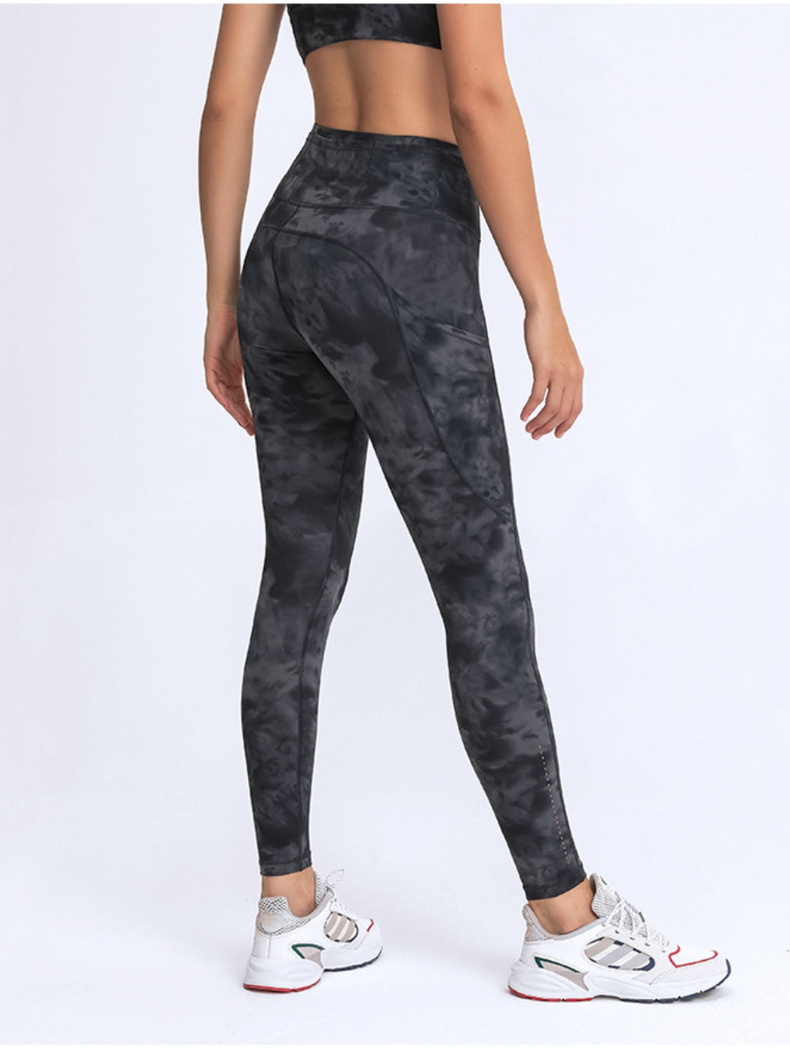 Women's High Waist Wide Waistband Leggings with Large Pockets