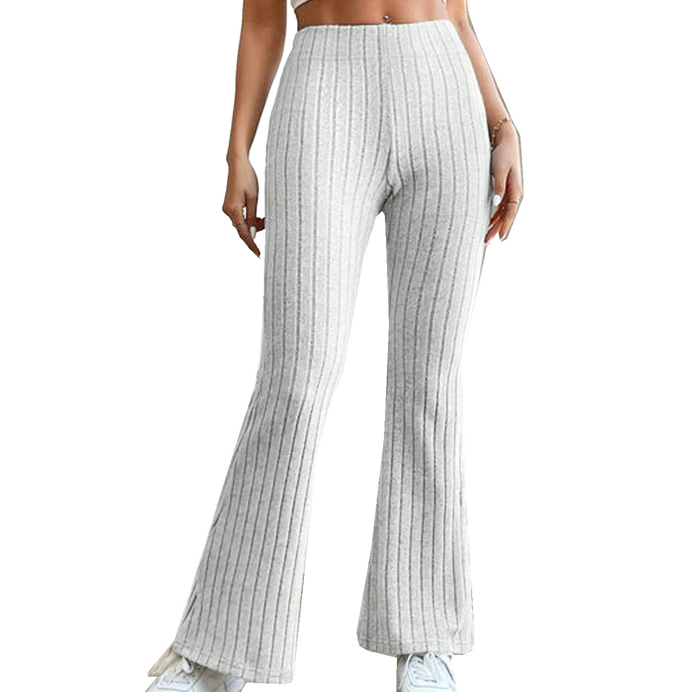 Women's High Waisted Ribbed Flare Leggings