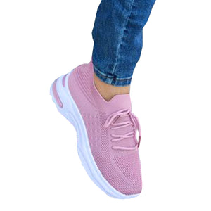 Women's Mauve Athletic Shoes with Mesh and Arch Support
