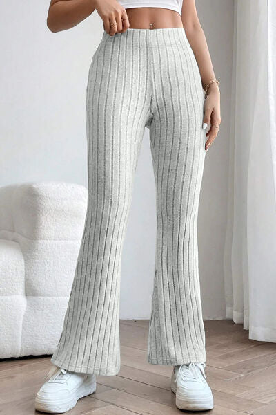 Women's High Waisted Ribbed Flare Leggings