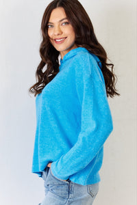 Women's Sky Blue Hoodie Sweater Oversized