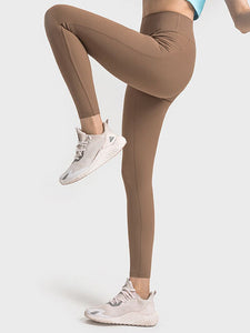 Womens Wide Waistband Athletic Leggings with Large Pockets