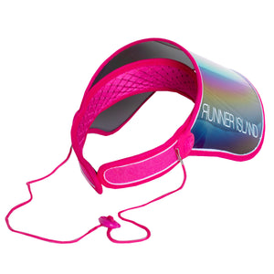 Runner Island Face Shield Sunglasses Visor - Hot Pink