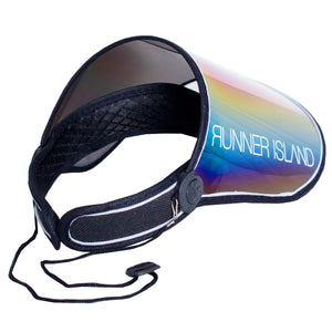 Runner Island Face Shield Sunglasses Visor - Black