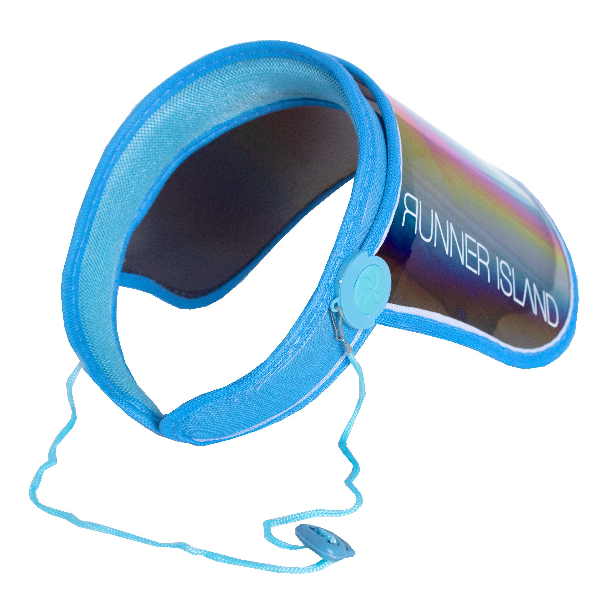 Runner Island Face Shield Sunglasses Visor - Sky Blue