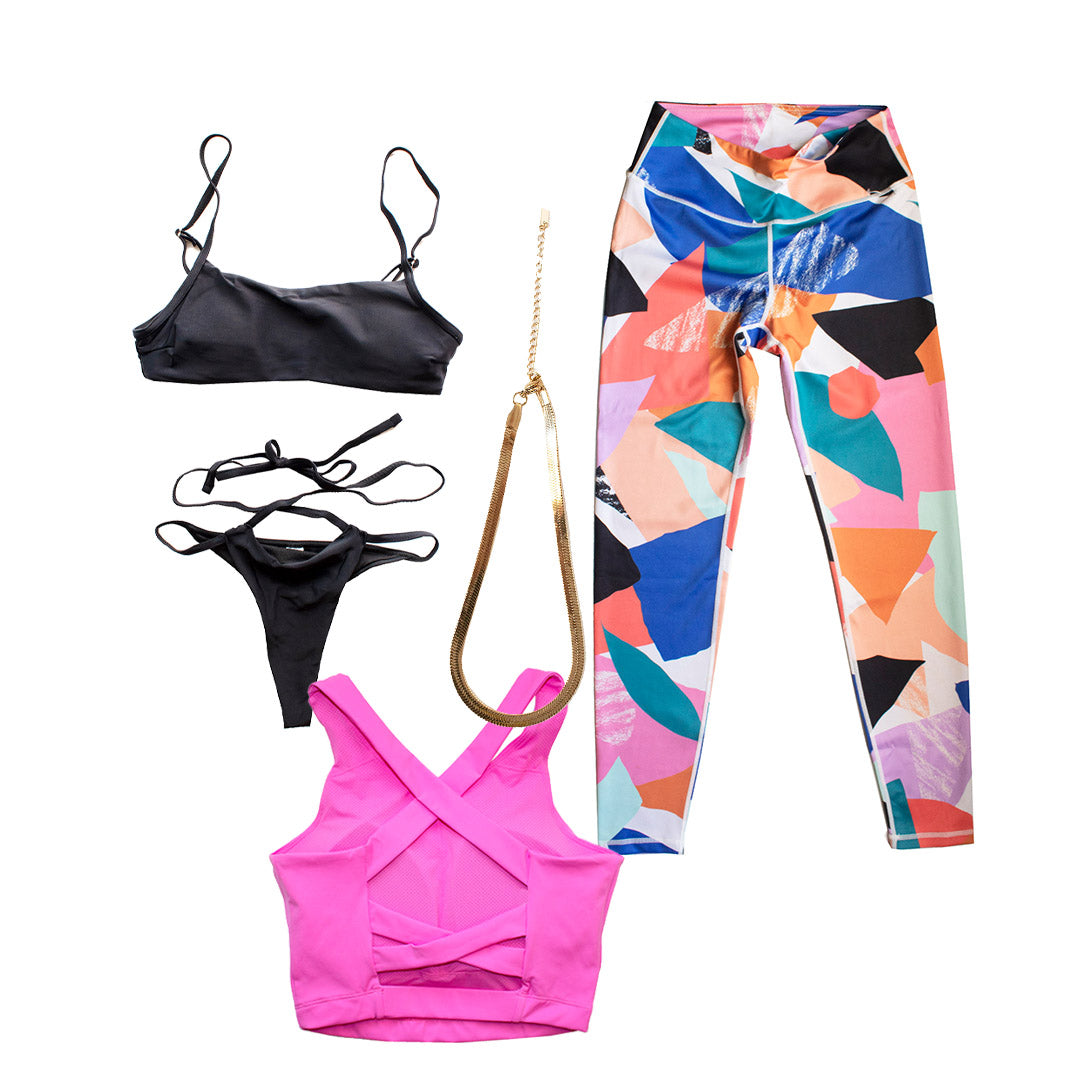 Runner Island 80s Beach Workout Outfit Set