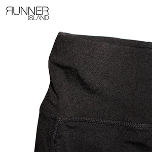 Runner Island Black White Color Block Lattice Leggings