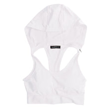 Load image into Gallery viewer, Womens Tennis White Sports Bra Tank Top Hoodie