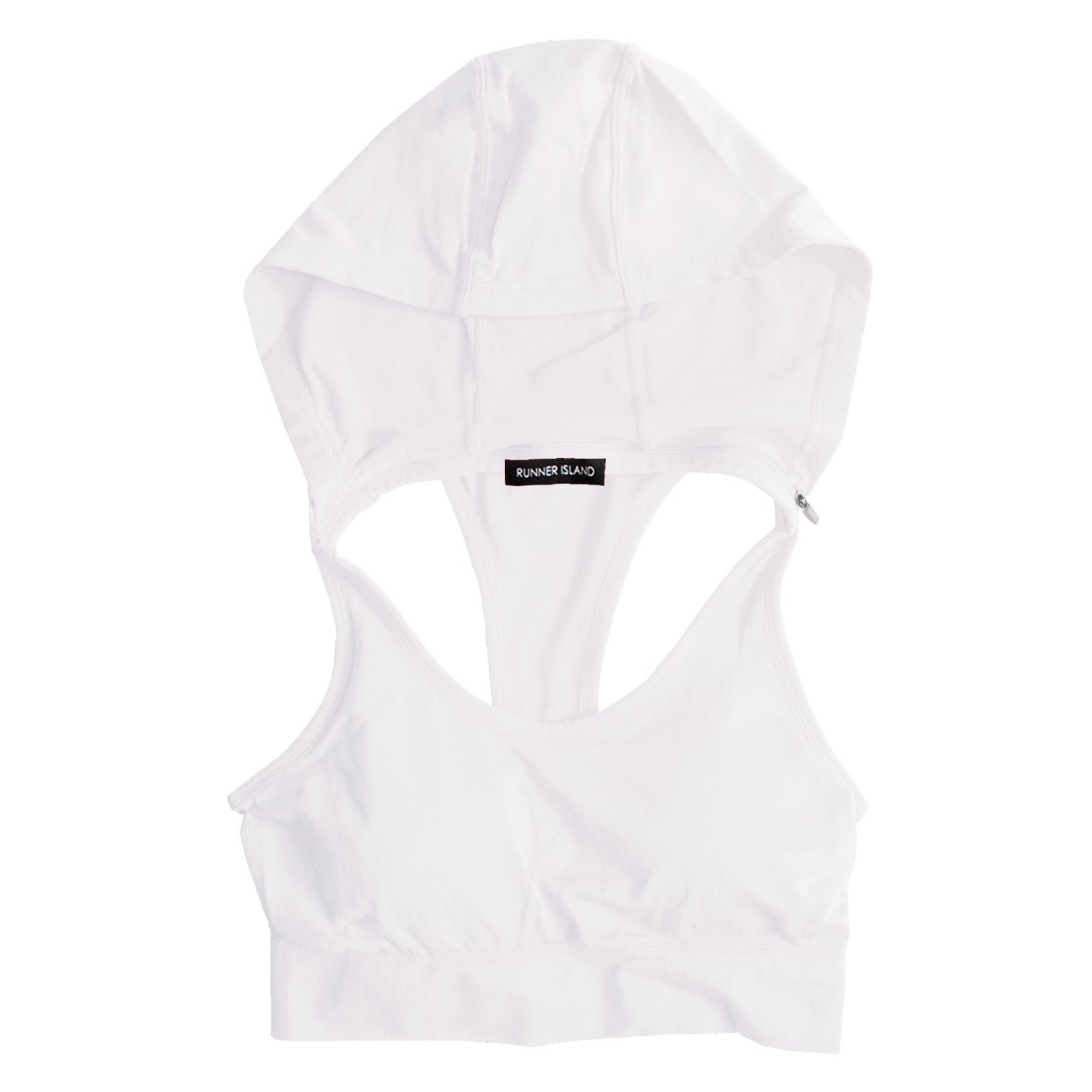 Womens Tennis White Sports Bra Tank Top Hoodie