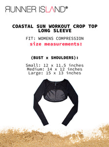 Runner Island Coastal Sun Workout Crop Top Long Sleeve
