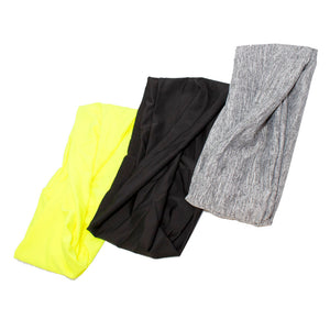 Runner Island Sporty Boho Twist Sweat Wicking Headbands 3 Pack