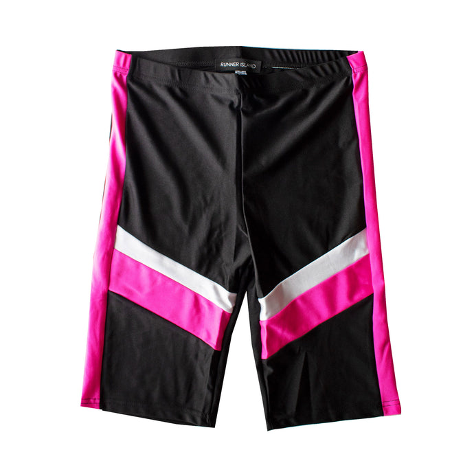 Silver Pink Biker Board Shorts