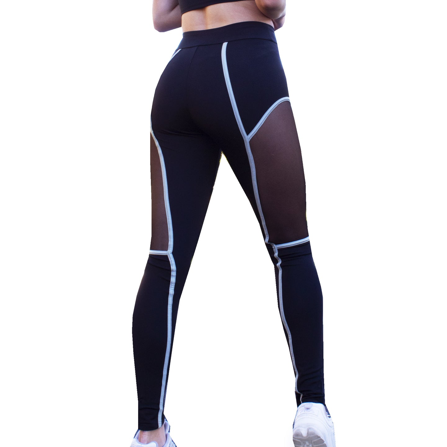 Black Hyperspace Mesh Workout Leggings