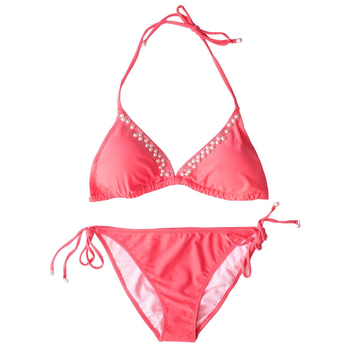 Runner Island Coral Pearl Embellished Triangle Bikini