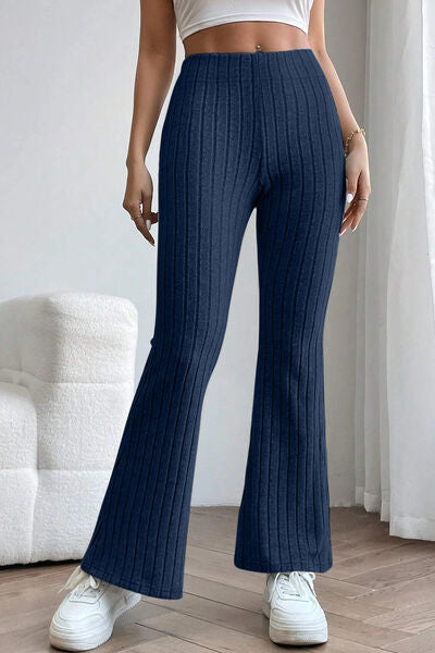 Women's High Waisted Ribbed Flare Leggings