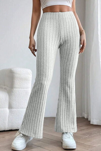Women's High Waisted Ribbed Flare Leggings