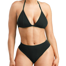 Load image into Gallery viewer, Triangle Black 2 Piece Bathing Suit