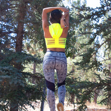 Load image into Gallery viewer, Womens Neon Yellow Sports Bra Tank Top Hoodie