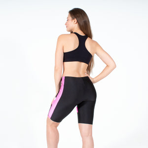 Silver Pink Biker Board Shorts