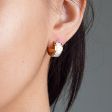 Load image into Gallery viewer, Groove Hinged Huggie Hoop Earrings