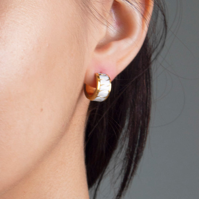 Groove Hinged Huggie Hoop Earrings