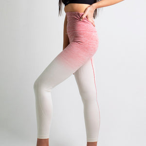Runner Island Guava Pink Shaping Ombre Workout Leggings
