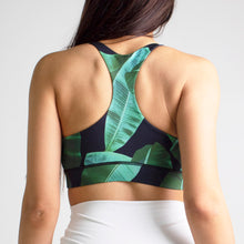Load image into Gallery viewer, Palm Leaves Print Triathlon Sports Bra