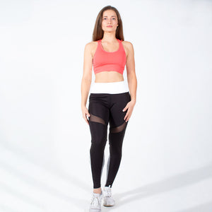 Womens Coral Sports Bra Tank Top Hoodie