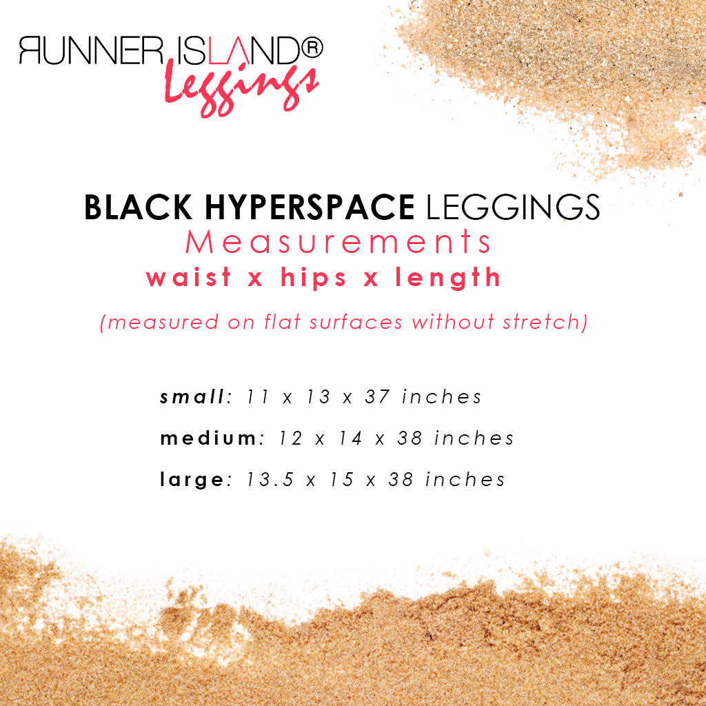 Runner Island Black Hyperspace Mesh Workout Leggings