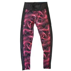 Screensaver Patterned Mesh Workout Leggings
