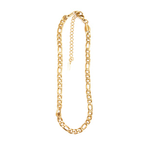 Runner Island Oceano Figaro Gold Tone Anklet 9 inch - Waterproof - Sweat Resistant