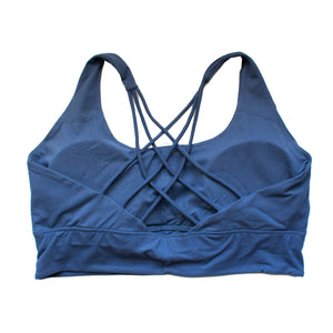 Plus Size River Blue Full Coverage Sports Bra Tank