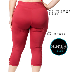 Runner Island Womens Plus Size Americana Beauty Workout Bundle Set