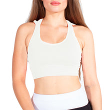 Load image into Gallery viewer, Womens Tennis White Sports Bra Tank Top Hoodie