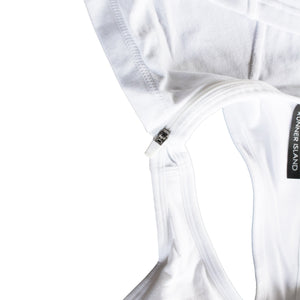 Womens Tennis White Sports Bra Tank Top Hoodie