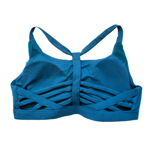 Runner Island Plus Size Mountain Teal Blue Sports Bra