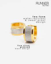 Load image into Gallery viewer, Groove Hinged Huggie Hoop Earrings