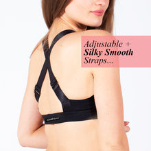 Load image into Gallery viewer, Breathable Black Sports Bra
