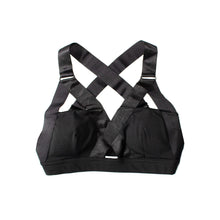 Load image into Gallery viewer, Breathable Black Sports Bra