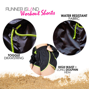 Runner Island Black Sands Windbreaker Track Shorts